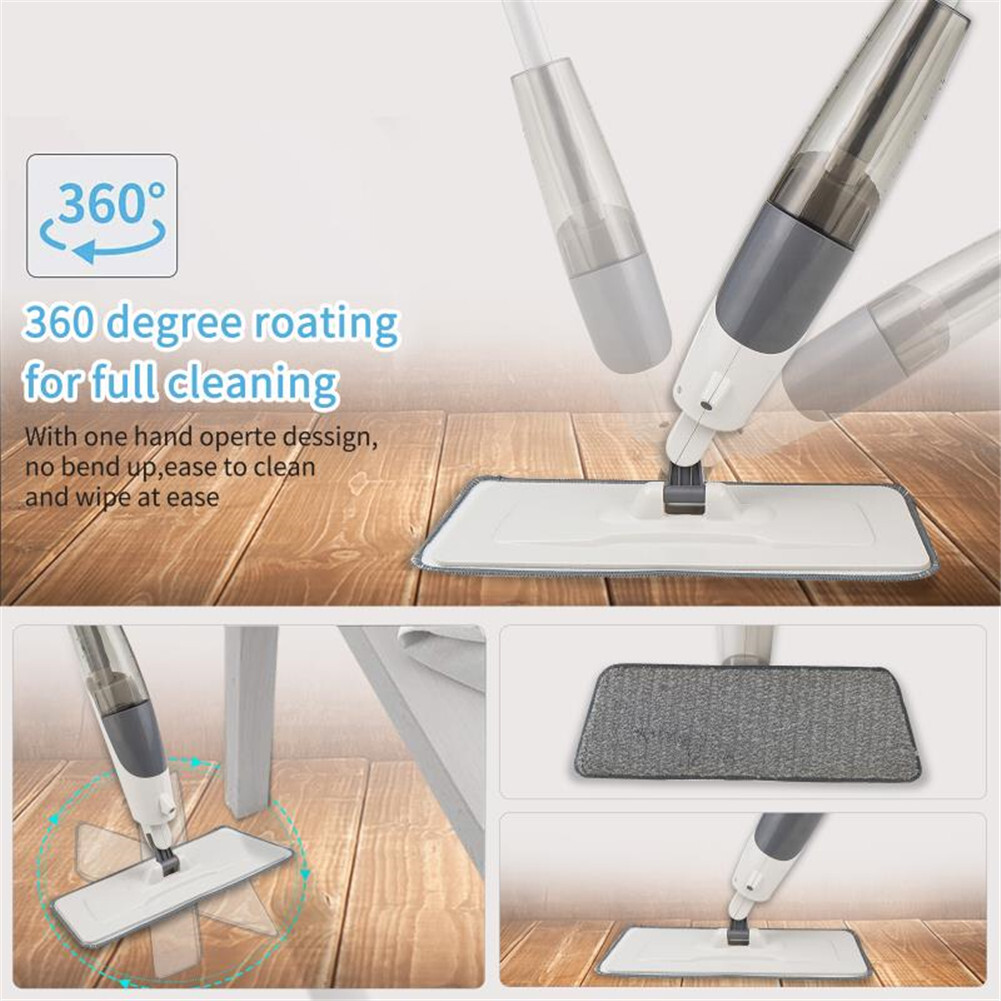  Spray Mop for Floor Cleaning with 3pcs Washable Pads - Wet Dry  Microfiber Mop with 800 ml Refillable Bottle for Kitchen Wood Floor  Hardwood Laminate Ceramic Tiles Floor Dust Cleaning 