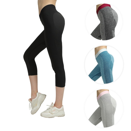 SEMATH Women Sports Capris Running Fitness Exercise Jogging Gym Yoga legging 