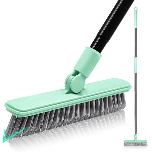 DALIPER Grout Brush for Tile Floors, Swivel Shower Broom Scrubber with 50 Inches Long Handle
