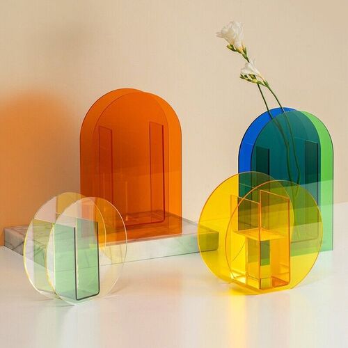 Acrylic Flower Vase Nordic Party Plant Holder Wedding Art Planter