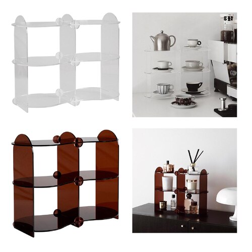 Acrylic Display Stand Desktop Organiser Cup Stand Perfume Stand Candle Stand Storage Living Room Bathroom Bedroom