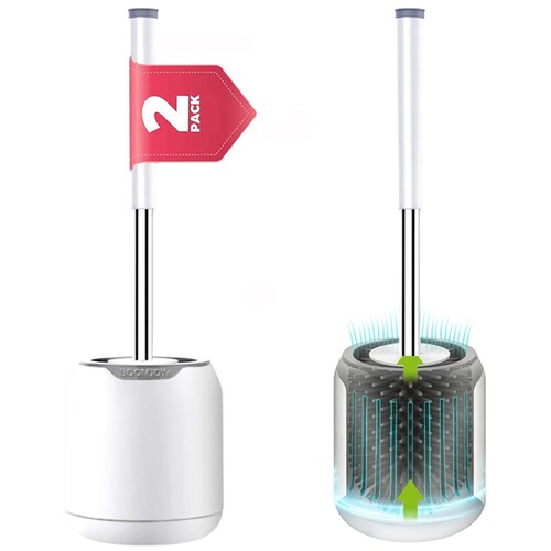 2PCS Wall Mounted Toilet Brush and Holder Set
