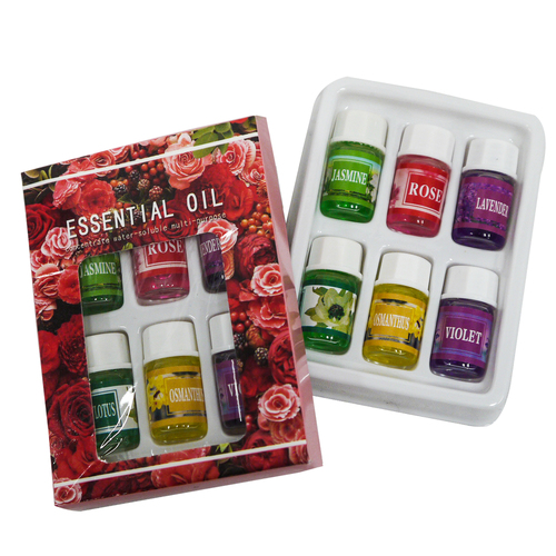 6 X 3ML Pure Aromatherapy Essential Oil Gift Kit Rose lavender Jasmine