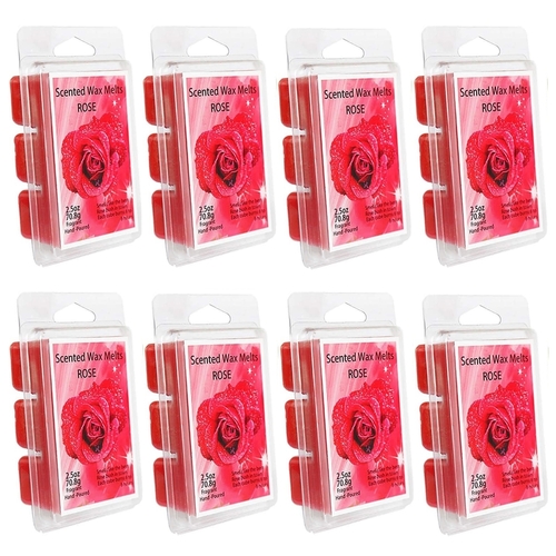 8PCS Rose Wax Melts Assorted Wax Warmer Cubes Tarts