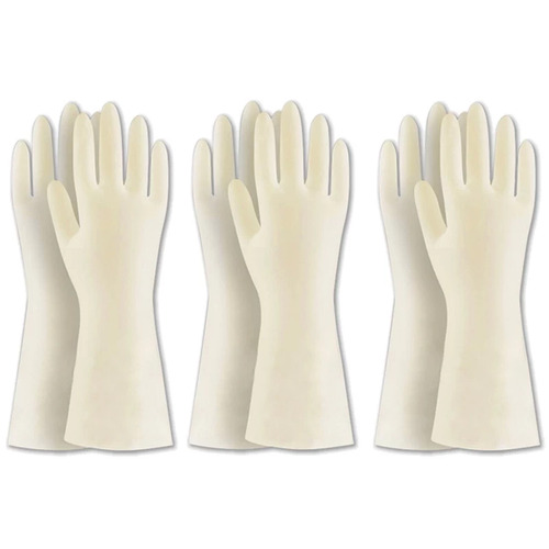 BOOMJOY 3 Pairs Nitrile Rubber Bathroom Laundry Kitchen Cleaning Gloves