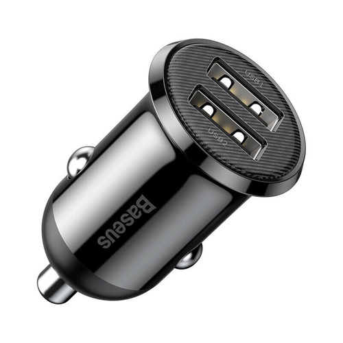 Baseus Grain Pro Mini Car Charger Dual USB 4.8A Quick Charger 2 Port 