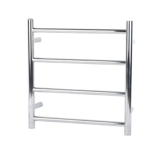 Electric Heated Towel Rack Wall Mounted Towel Rail 4 Bars Round Chrome