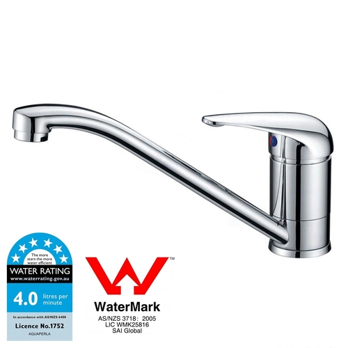 WELS Classic Solid Brass Kitchen Sink Faucet Mixer Tap with 360 Swivel Chrome