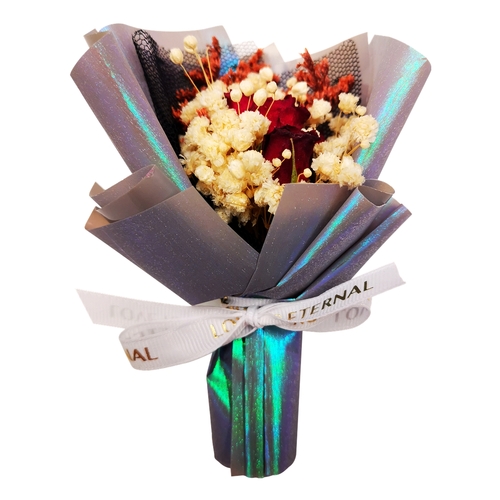 Mini Handmade Dried Flower Bouquet Car Air Vent Clip Fridge Magnet Wedding Brooch Home Decor Event Gift