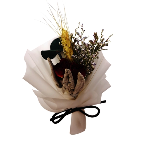 Mini Handmade Dried Flower Bouquet Car Air Vent Clip Fridge Magnet Wedding Brooch Home Decor Event Gift
