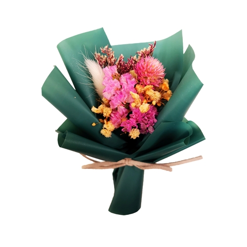 Mini Handmade Dried Flower Bouquet Car Air Vent Clip Fridge Magnet Wedding Brooch Home Decor Event Gift