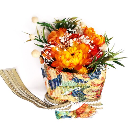 Mini Handmade Dried Flower Bouquet Car Air Vent Clip Fridge Magnet Wedding Brooch Home Decor Event Gift