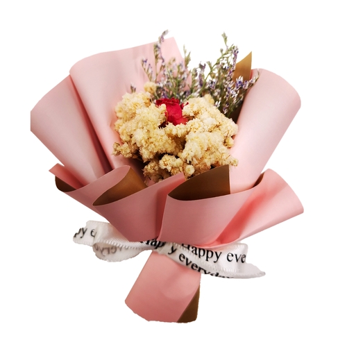 Mini Handmade Dried Flower Bouquet Car Air Vent Clip Fridge Magnet Wedding Brooch Home Decor Event Gift