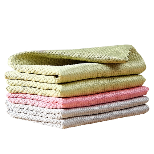5PCS BOOMJOY Microfiber Glass Cleaning Cloths Towels Super Water Absorption