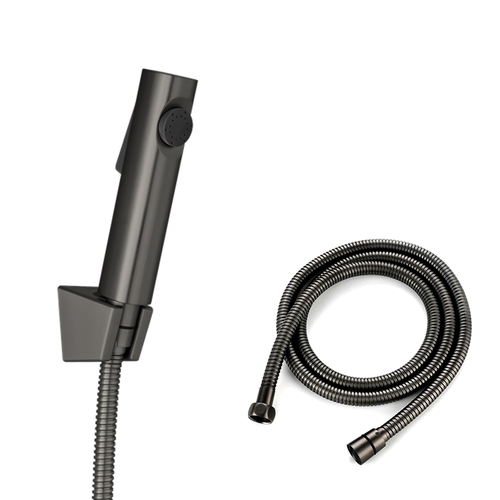 Toilet Bidet Spray Kit Hand Held Shower Head Gun Metal Grey