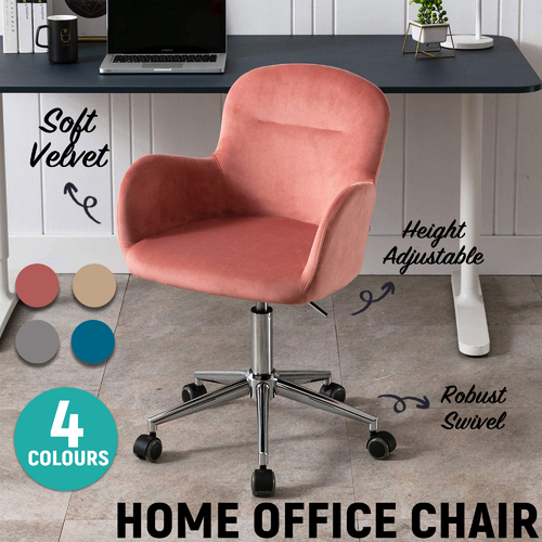 Velvet Office Chair Home Armchair Modern Desk Chair Swivel Adjustable Chair
