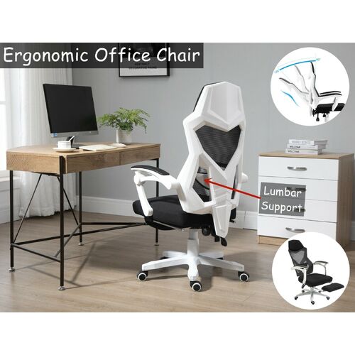 Ergonomic Office Chair High Back Adjustable Mesh Recliner Optional Footrest