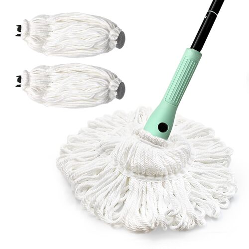 DALIPER Self Wringing Twist Mop with 146cm Long Handle, Dry Wet Microfiber Floor Mop