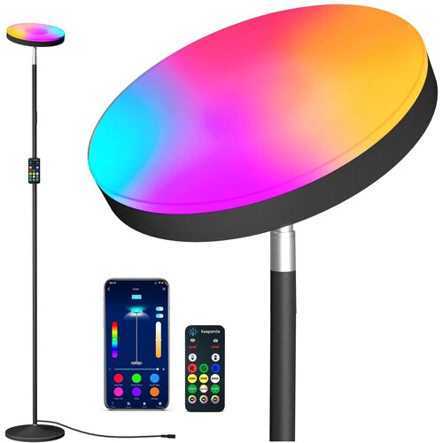 Smart LED Floor Lamp Dimmable Colour Changing RGBW Super Bright Touch & App Control Lighting for Living Room Study Bedrooms