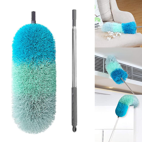 BOOMJOY Microfiber Telescoping Duster with Stainless Steel Pole and Bendable Head