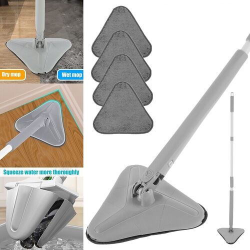 360°Triangle Cleaning Mop Rotatable Adjustable Mop Floor Wall Cleaning Mop Tool