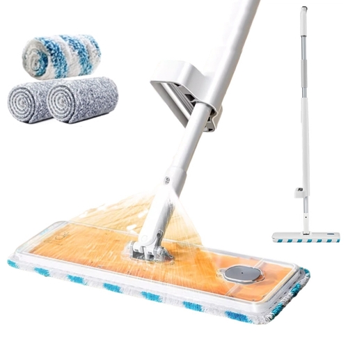 BOOMJOY P22 Spray Mop Self Wringing Flat Mop Hands-Free Microfiber Floor Mop 4 Pads