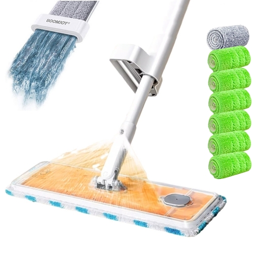 BOOMJOY P22 Spray Mop Floor Cleaning Mop Self Wringing Mop Aluminum Handle with 8 Microfiber Pads