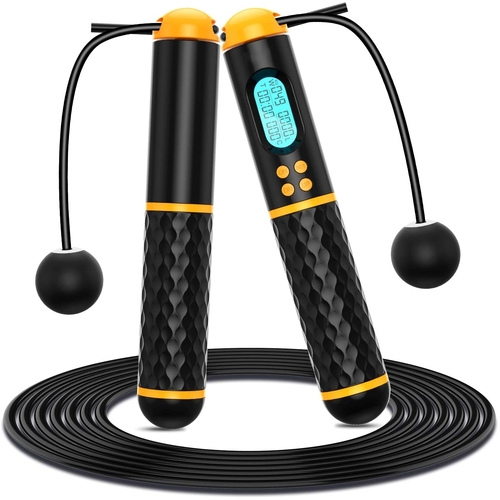 Jump Rope Cordless Skipping Rope with Calorie Digital Counter Indoor Outdoor Sports Home Fitness Exercise Training
