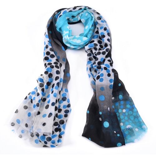 Women Fashion Accessory Chic/Romantic Stars at Night Gradiant Spotted Scarf