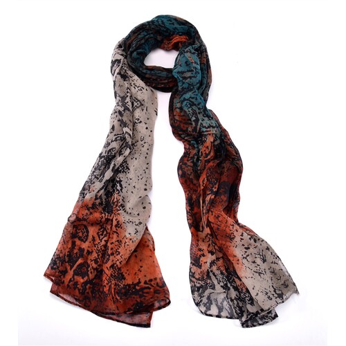Women Fashion Accessory Trendy/Urban Snake Print/Imperial Pattern Gradient Scarf