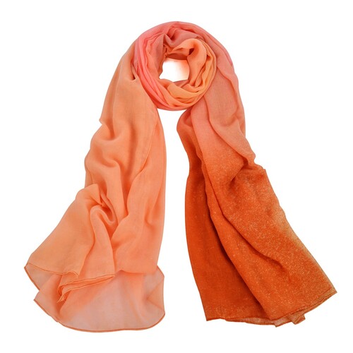Women Fashion Accessory Scarf Solid Lightweight Shawls Wraps Face Scarf Gift Orange