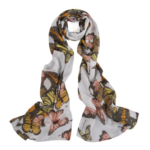 Women Fashion Scarf Lightweight Wrap Shawl Butterfly Print