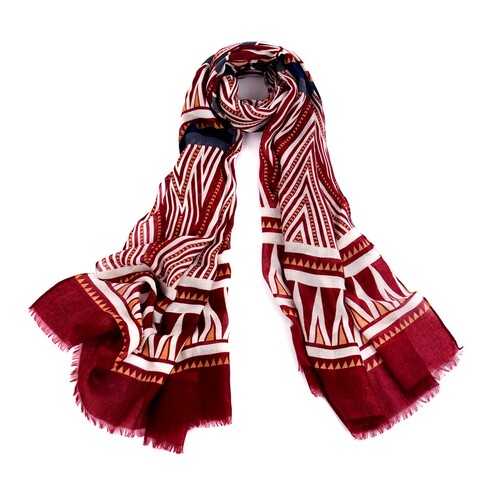 Womens Scarves Lightweight Stripe Red Fashion Scarf Wrap Shawl