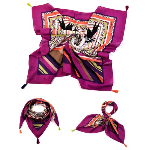 Women Fashion Scarf Pattern Large Square Gift for Birthday Christmas Mother's Day