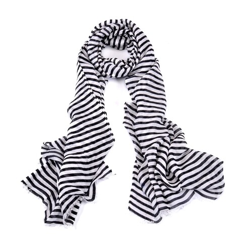 Women Fashion Scarf Lightweight Zebra Stripe Wrap Shawl