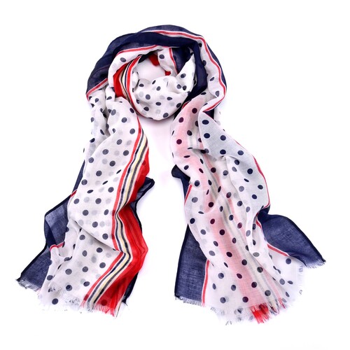 Women Fashion Accessary Preppy/Girly Spotted with Stripes Everyday Scarf