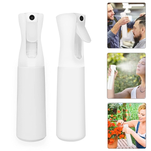 2 Pack 300ml Continuous Spray Bottle Ultra Fine Mist Salon Hair Water Sprayer for Salon Cleaning Plants Watering